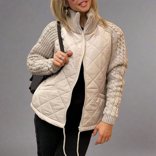 EB | Jacket mit Gestrickten Ärmeln für Den Herbst