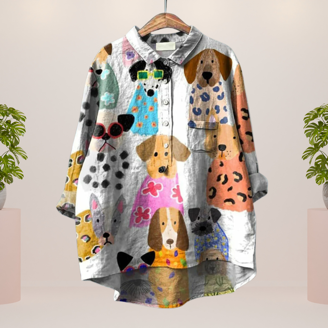 EB | Exklusives Damenhemd mit Kunstdruck