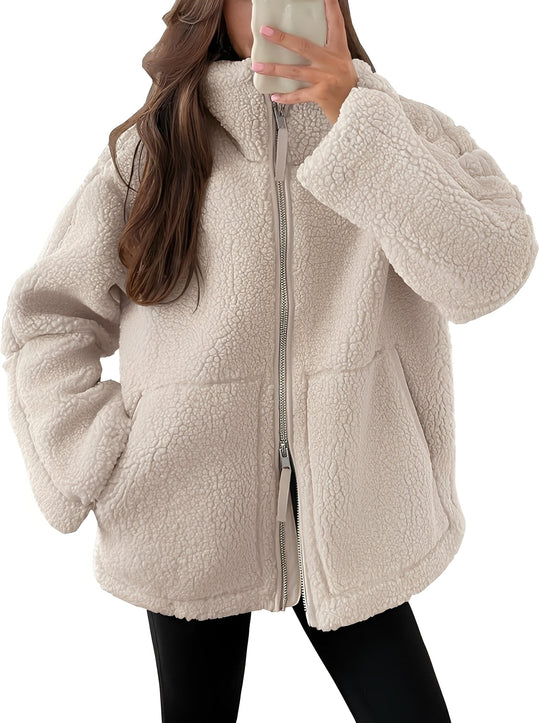EB | Elegante Damenwolljacke mit Reißverschluss