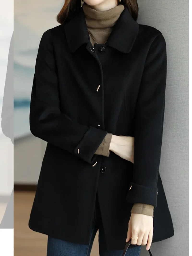 EB | Damen Klassischer Petite Trenchcoat Mit Spitzem Kragen
