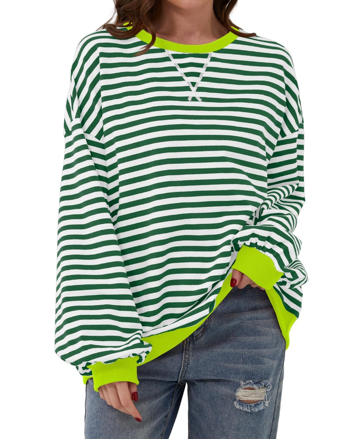 EB | Eleganter, lockerer Damenpullover mit Streifen