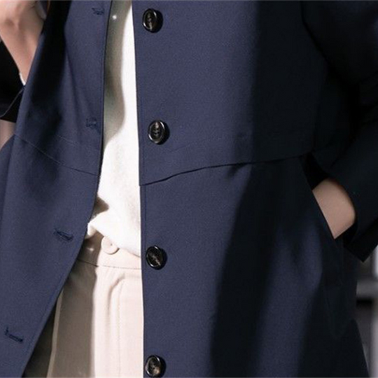 EB | Stylischer Einreihiger Kurzer Trenchcoat für Damen