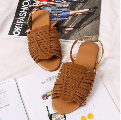 Damen modische Riemchensandalen mit strukturierter Oberflächentextur EB