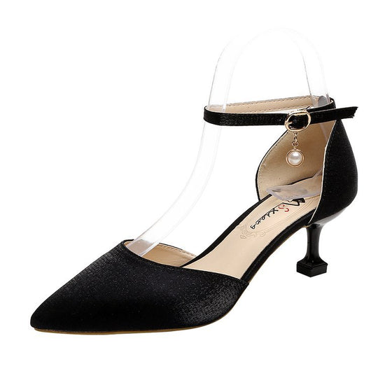 Damen elegante Slingback-Pumps mit verziertem Fesselriemen EB