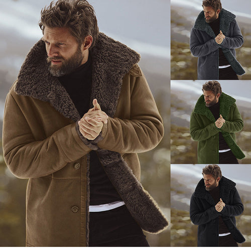 Herren kuscheliger Oversize-Mantel EB