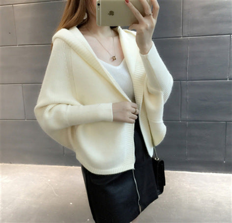 Damen Hübscher Strickcardigan mit Kapuze EB