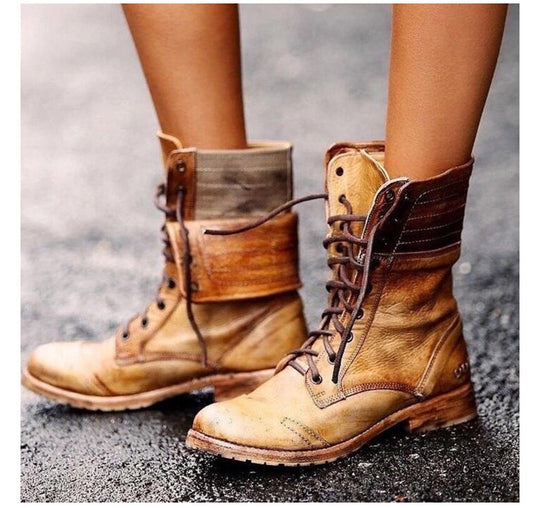 EBMode | Elegante Stiefel Mit Schnürung Vorne