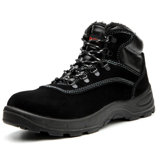 Wasserdicht Arbeitsschuhe Stahlkappe Schutzschuhe Warm Gefüttert Sicherheitsstiefel EB