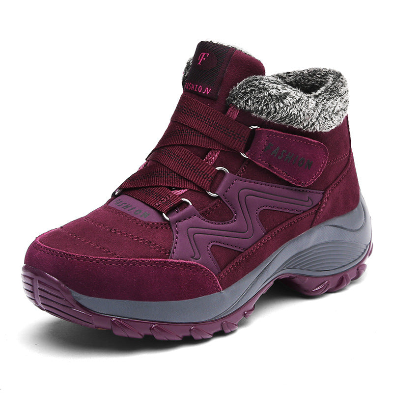 Damen Komfortable Winterstiefel mit Warmfutter und rutschfester Sohle EB