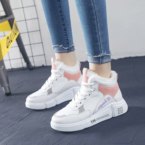 Damen hohe Sneaker mit warmem Innenfutter und rutschfester Sohle EB