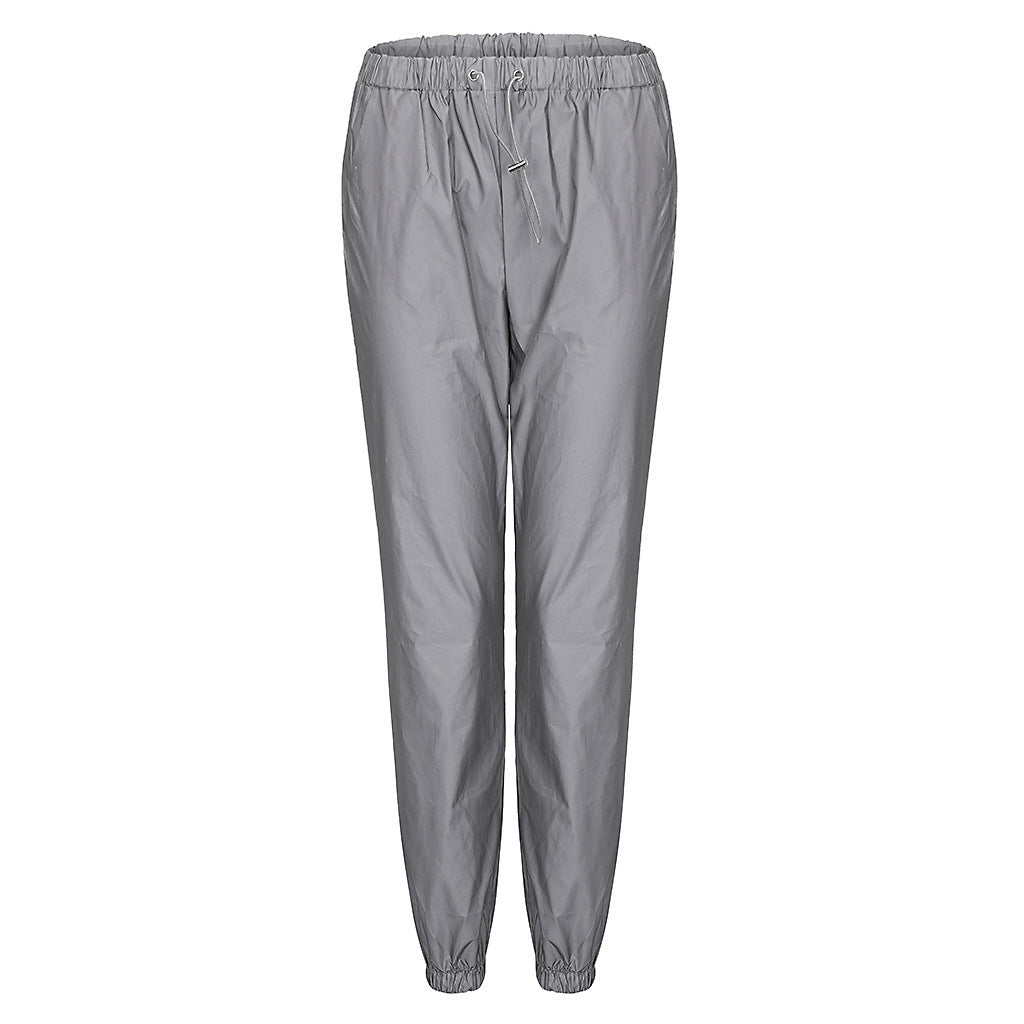Damen Sportliches Freizeit-Set mit cropped Jacke und elastischem Bund EB