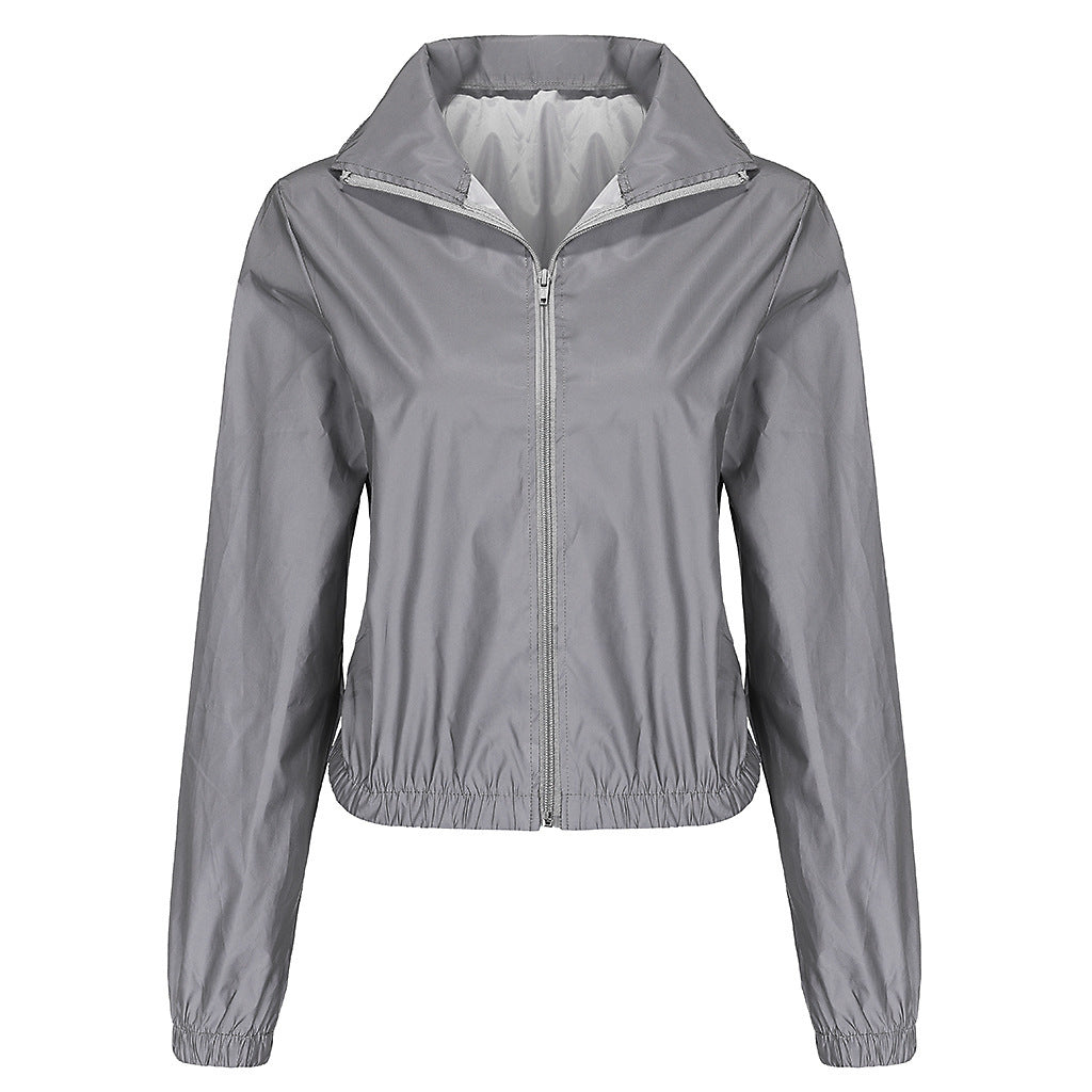 Damen Sportliches Freizeit-Set mit cropped Jacke und elastischem Bund EB