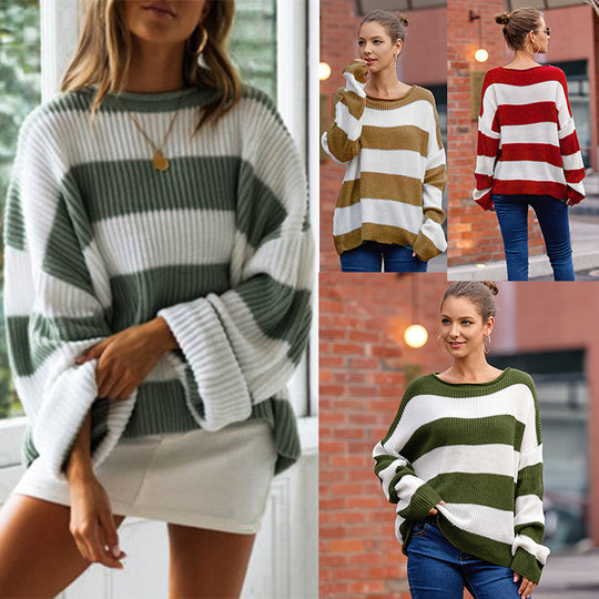 Damen lässiger Strickpullover EB