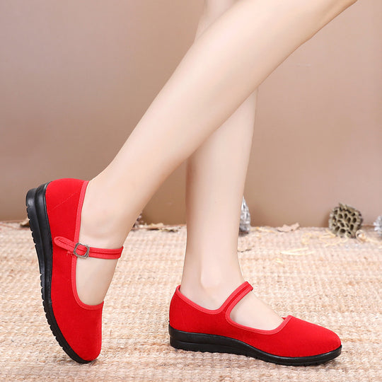 Damen Bequeme Mary Jane Schuhe mit verstellbarem Riemen EB