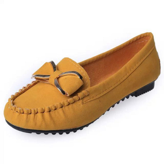 Damen elegante Mokassins mit modischer Schleifenapplikation EB