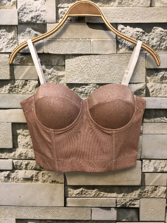 Damen Bustier Oberteil mit formendem Design und verspielten Trägern EB