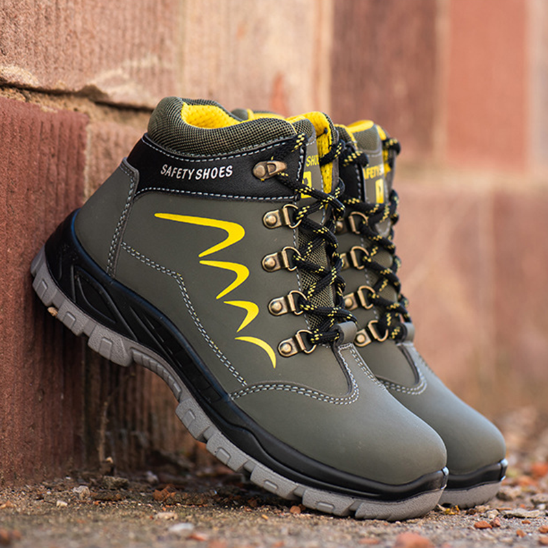 Sicherheit Ankle Schuhe Anti-smashing Stahl Kappe Kappe Stiefel Männer Bau Arbeit stiefel EB
