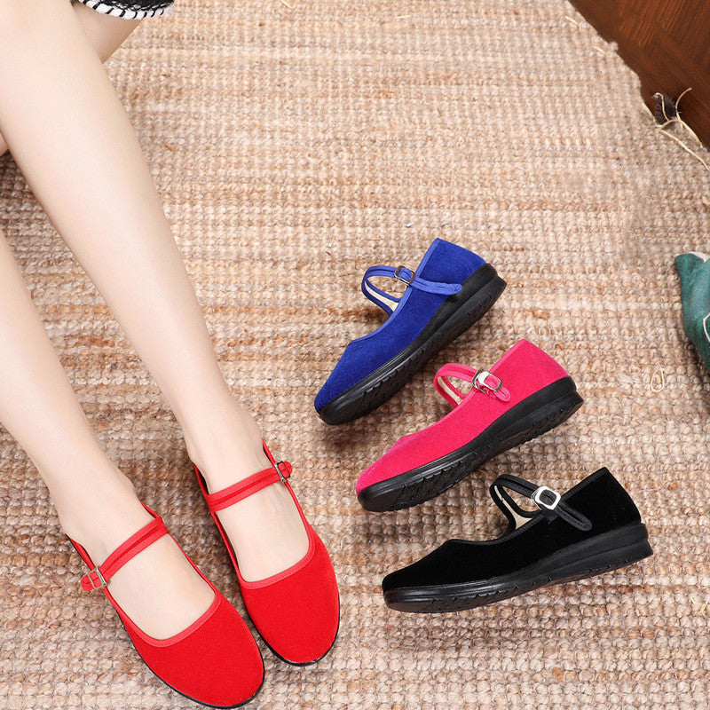 Damen Bequeme Mary Jane Schuhe mit verstellbarem Riemen EB