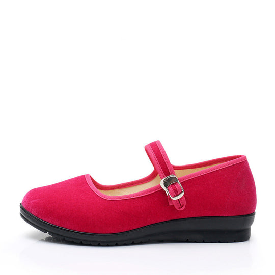 Damen Bequeme Mary Jane Schuhe mit verstellbarem Riemen EB