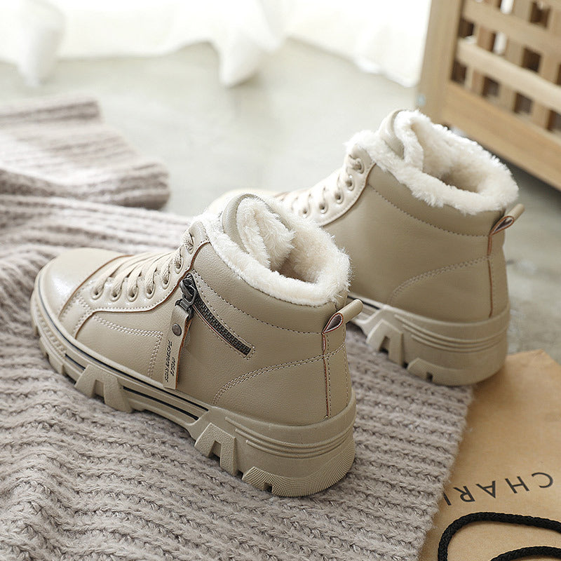 Damen hohe Sneaker mit warmem Innenfutter und rutschfester Sohle EB