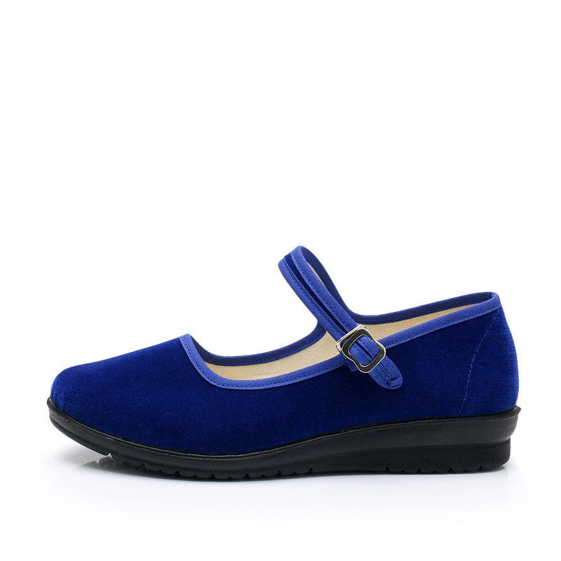 Damen Bequeme Mary Jane Schuhe mit verstellbarem Riemen EB