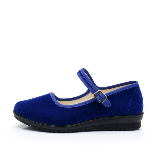 Damen Bequeme Mary Jane Schuhe mit verstellbarem Riemen EB