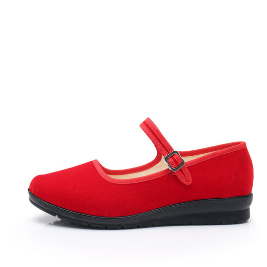 Damen Bequeme Mary Jane Schuhe mit verstellbarem Riemen EB