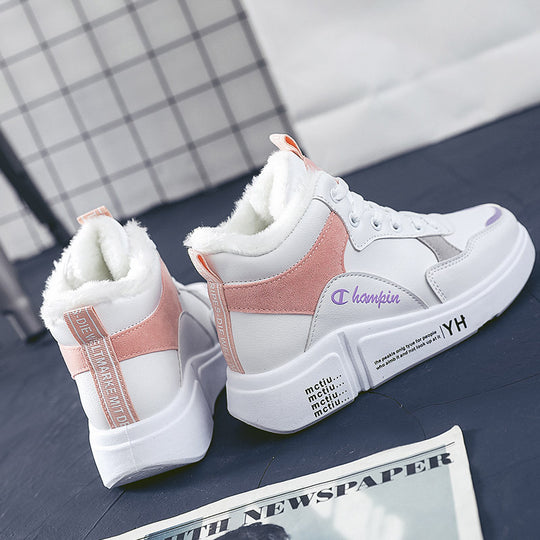 Damen hohe Sneaker mit warmem Innenfutter und rutschfester Sohle EB