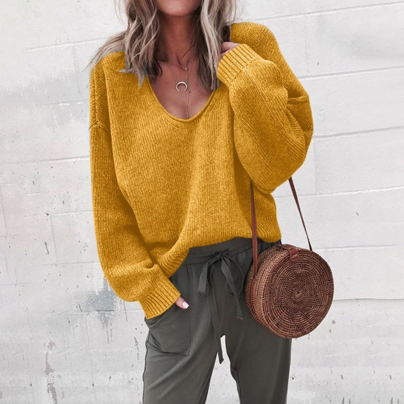 Damen lässiger Oversize-Pullover EB