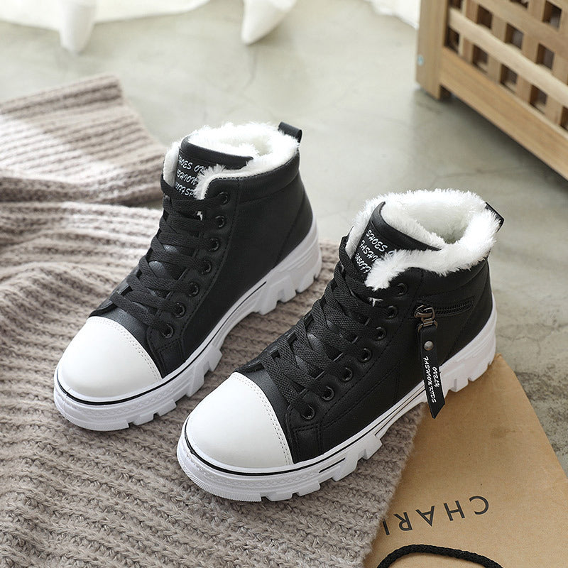 Damen hohe Sneaker mit warmem Innenfutter und rutschfester Sohle EB
