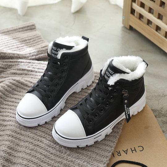 Damen hohe Sneaker mit warmem Innenfutter und rutschfester Sohle EB