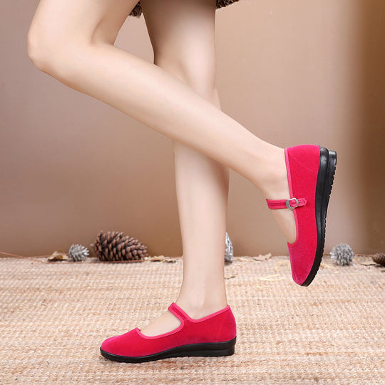Damen Bequeme Mary Jane Schuhe mit verstellbarem Riemen EB