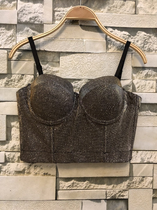 Damen Bustier Oberteil mit formendem Design und verspielten Trägern EB