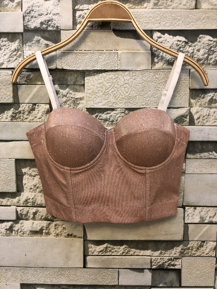 Damen Bustier Oberteil mit formendem Design und verspielten Trägern EB