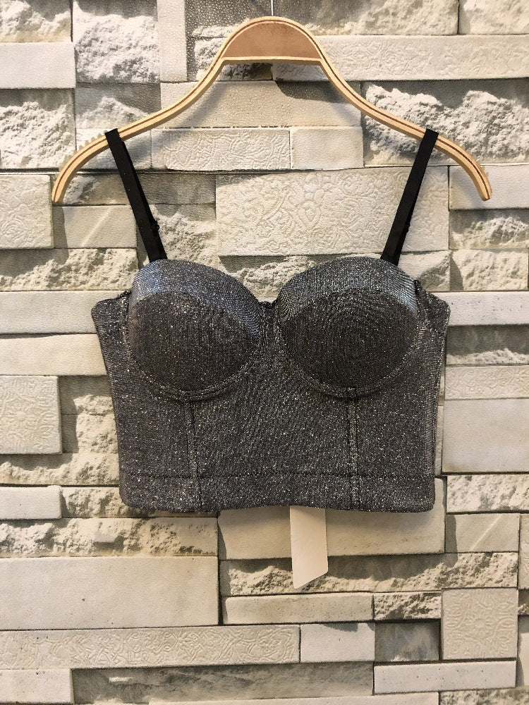 Damen Bustier Oberteil mit formendem Design und verspielten Trägern EB