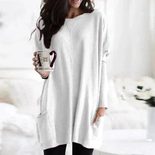 EBMode - Lässiger Langarm-Longpullover