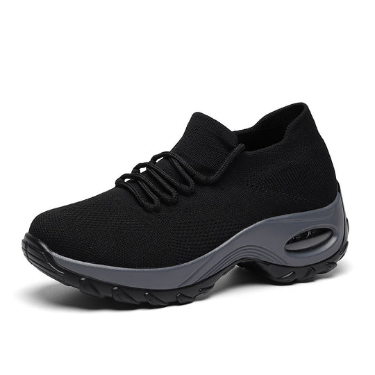 Damen nan gestrickter Sockensneaker mit Luftkissenlaufsohle und elastischem Strickobermaterial EB