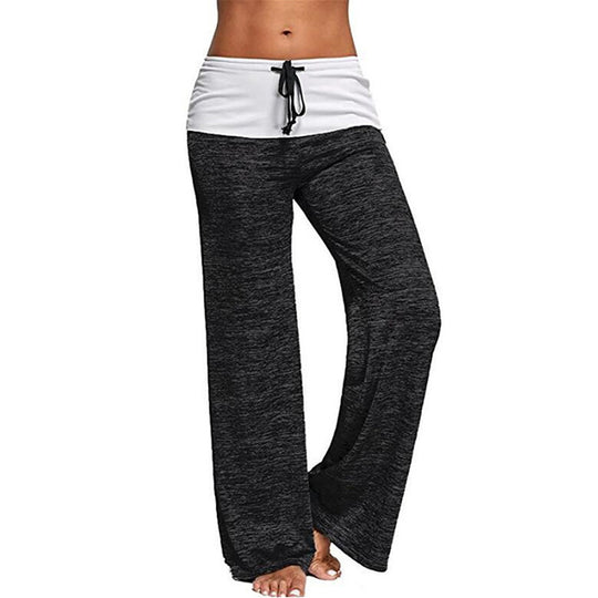 Damen Weite Sporthose mit elastischem Bund und Kordelzug EB