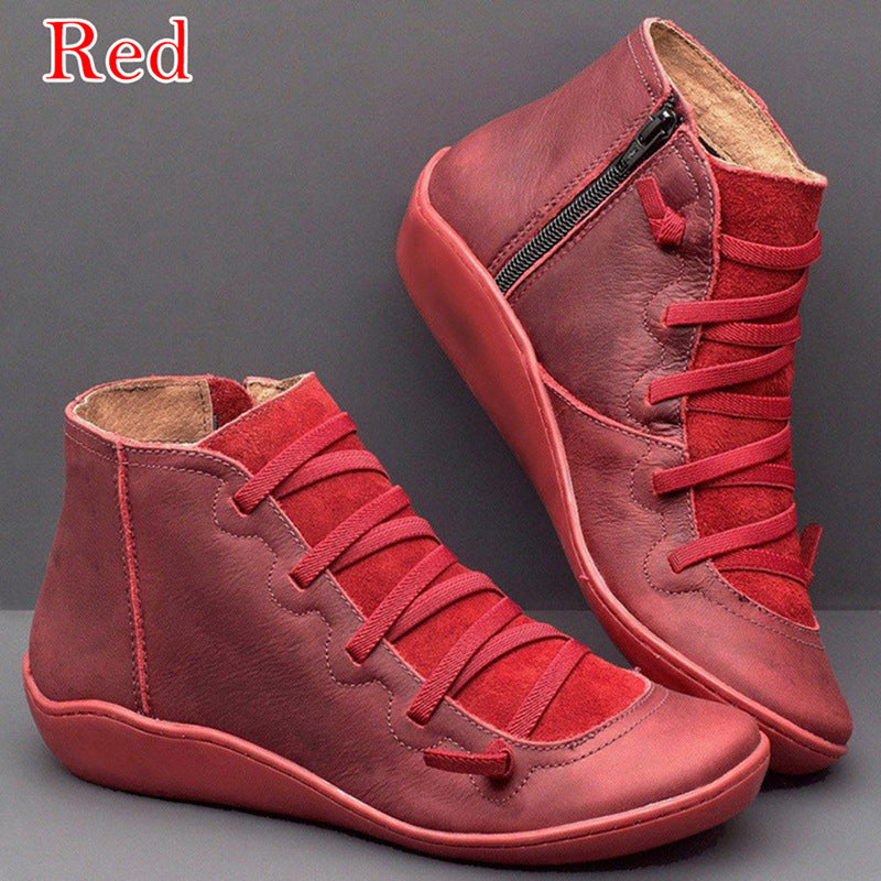 Damen modische Sneakerboots mit robustem High-Top-Design und seitlichem Reißverschluss EB