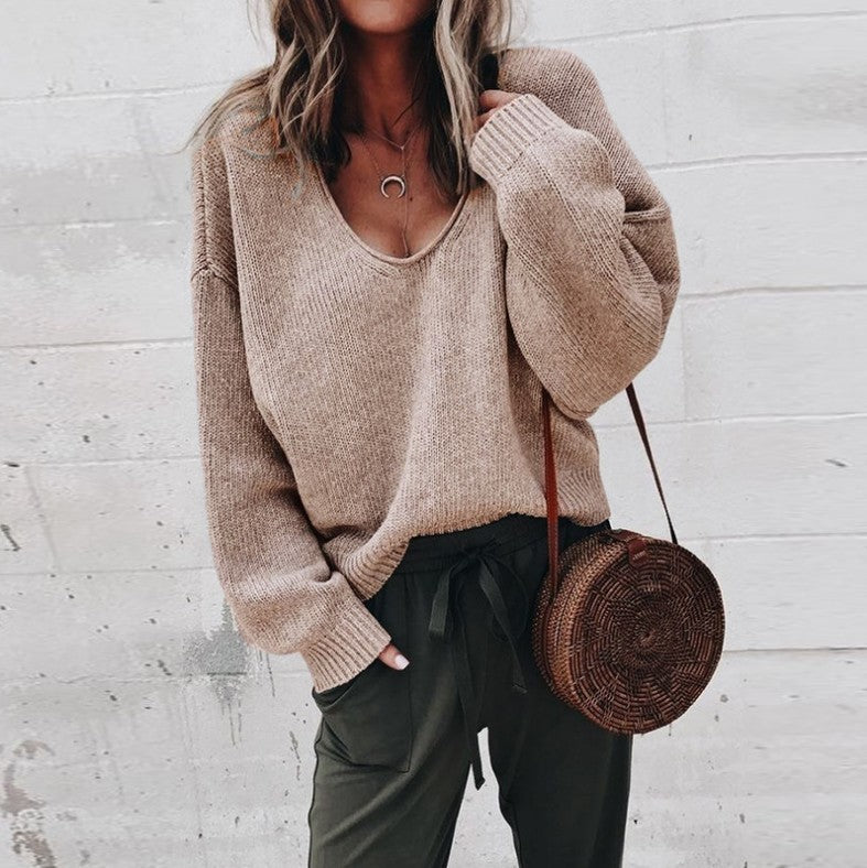 Damen lässiger Oversize-Pullover EB
