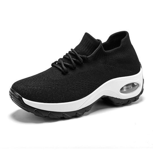 Damen nan gestrickter Sockensneaker mit Luftkissenlaufsohle und elastischem Strickobermaterial EB