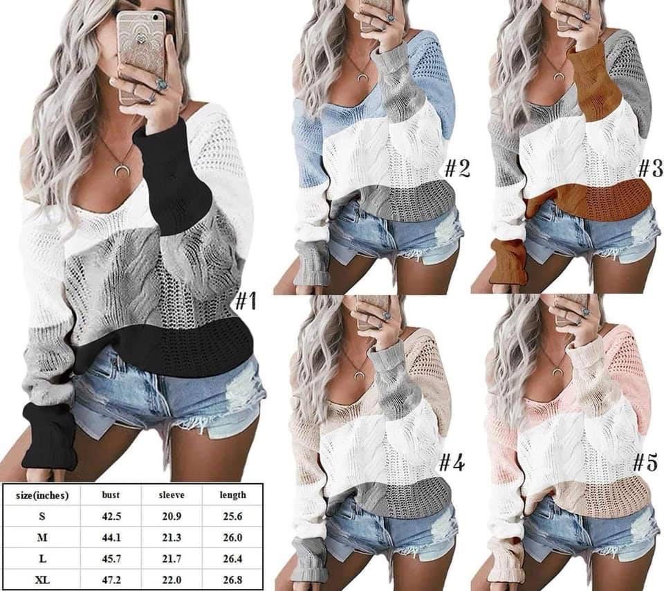 Damen Strickpullover mit großzügigem Ausschnitt und modischem Muster EB