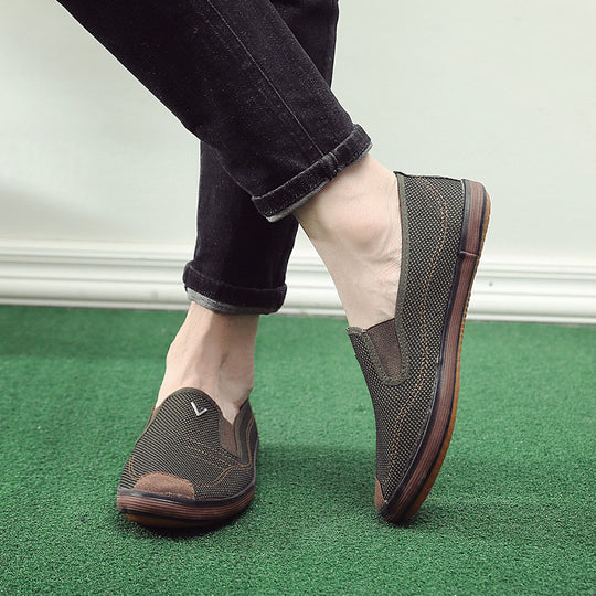 Damen lässige Slip-On Freizeitschuhe mit atmungsaktivem Obermaterial und rutschfester Sohle EB