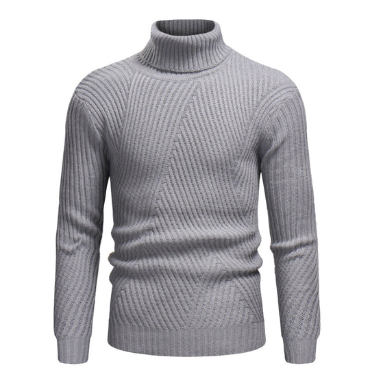 Herren Hochwertiger Rollkragenpullover im strukturierten Design EB