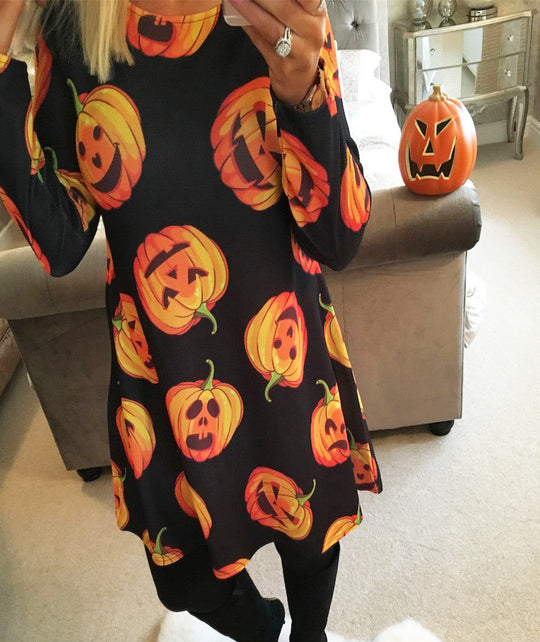 Damen Halloween-Tunika mit grafischem Print EB