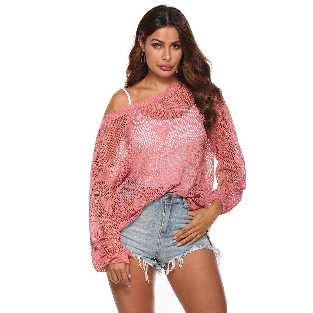 Damen luftiger Netzpullover EB