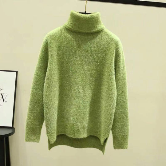Damen Oversized Rollkragenpullover aus weichem Strick EB