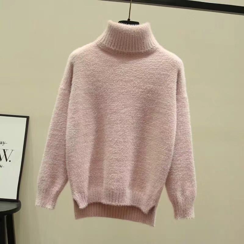 Damen Oversized Rollkragenpullover aus weichem Strick EB