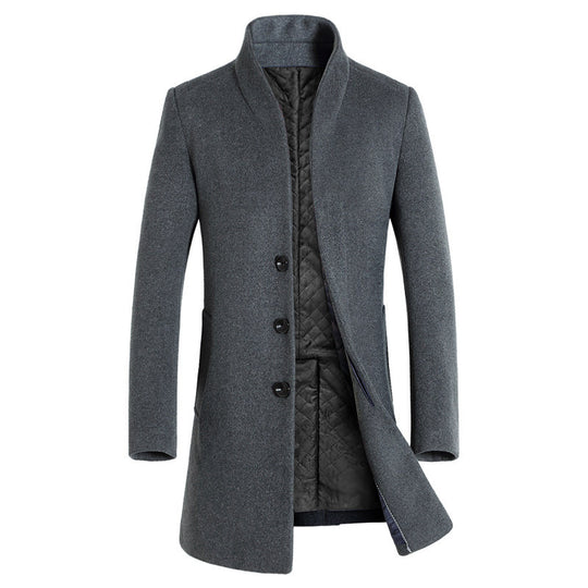 Herren elegante Steppjacke mit hohem Kragen und modischem Schnitt EB