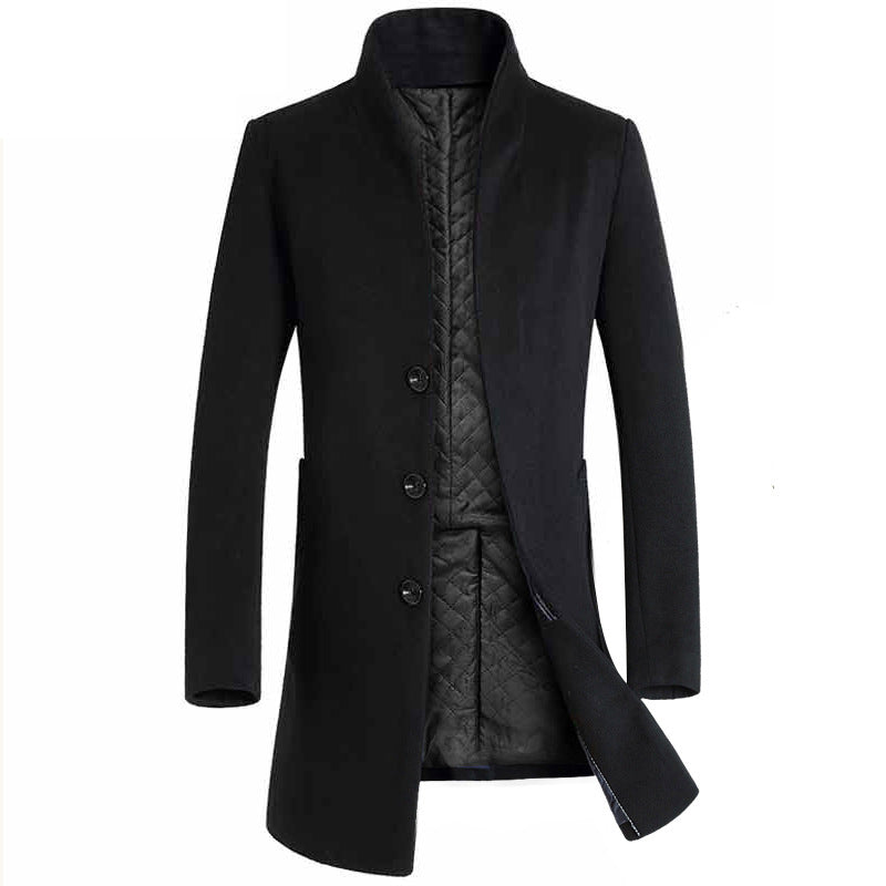 Herren elegante Steppjacke mit hohem Kragen und modischem Schnitt EB
